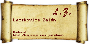 Laczkovics Zalán névjegykártya